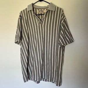 Textures By Natural Issue Cotton Half-Placket Button Up Polo - Men’s Large